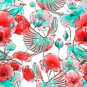 Flower Magic colorful hand drawn pattern design