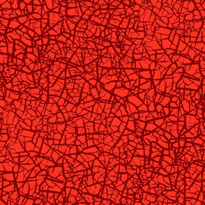  crackle red orange