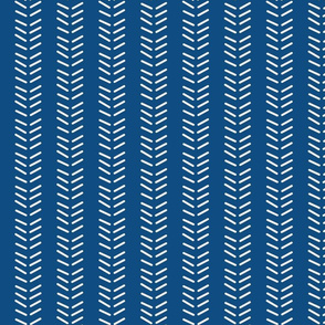 Mudcloth 3 Inverted & Vertical - Classic Blue and Linen