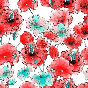 Flower Magic colorful hand drawn pattern design