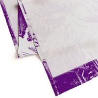 Purple White graphic floral abstract