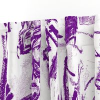 Purple White graphic floral abstract