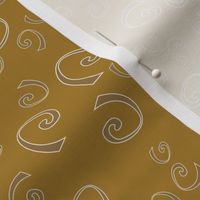 Gold swirles and half circles