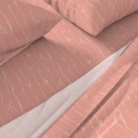  Ivory Vine Stripe Pastel Blush