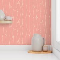  Ivory Vine Stripe Pastel Blush