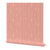  Ivory Vine Stripe Pastel Blush