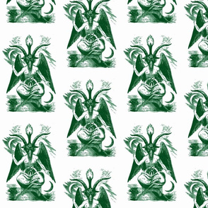 baphomet green on white