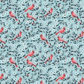 Blooming cardinals in blue - Tiny