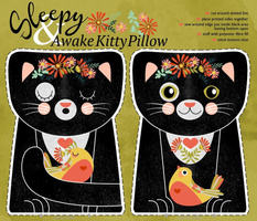 sleepy kitty pillow