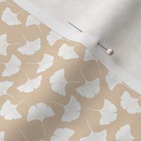 Minimal love ginkgo leaf garden japanese botanical spring leaves soft neutral nursery soft sand beige creme TINY