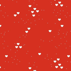 Christmas love minimal hearts and snow flakes spots design neutral forest green