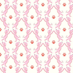 high five dogs/coral pink/medium