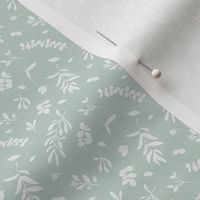 Eucalyptus leaves x-small teal green neutral watercolor