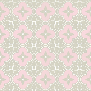 Dreams of Morocco -2- Pink/White on Tan
