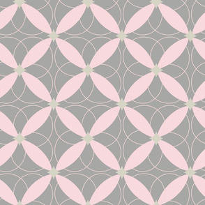 Path of Circles - Pink and Gray