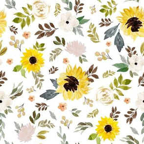 8" Autumn Gold Free Falling Florals