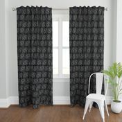 chalk floral in black small