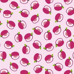 Tiny Tossed Apples, pink
