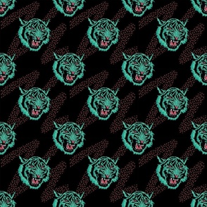6" - Pop Art 80s Style Tigers in Mint