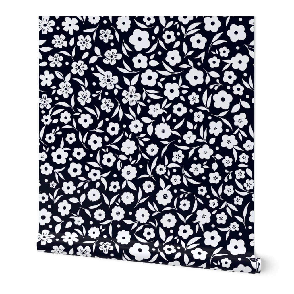 Ditsy Florals in black small