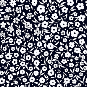 Ditsy Florals in black small