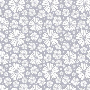 Calinda floral grey and white