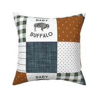 6" patchwork wholecloth: baby buffalo