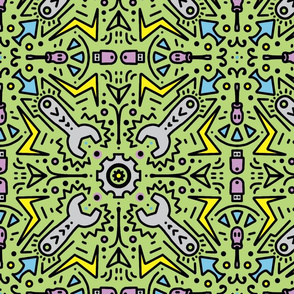 techy pattern in color