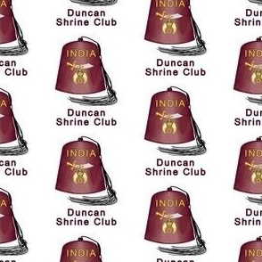 Custom 4 Large 2" Shriners Red Logo. You must contact designer BEFORE you place your order. Fabric print just like the preview shows.