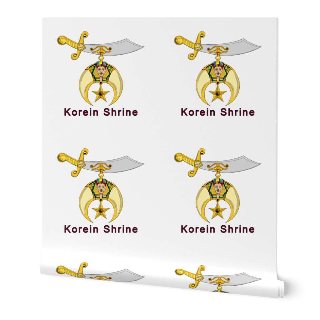 Custom 12" Shriners White Logo. You must contact designer BEFORE you place your order. Fabric print just like the preview shows.