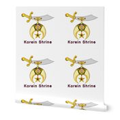 Custom 12" Shriners White Logo. You must contact designer BEFORE you place your order. Fabric print just like the preview shows.