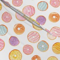 Watercolor Donuts - Rainbow Pastel
