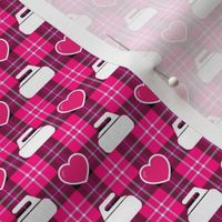 Pink Plaid Curling Heart