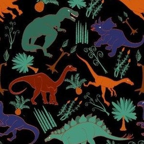 Dinosaurs  -Black Small