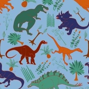 Dinosaurs  - Blue Small