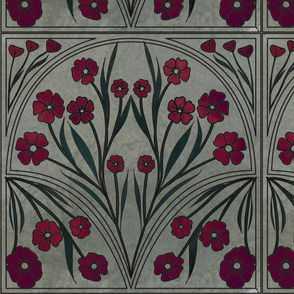 Art Nouveau Floral Tiles