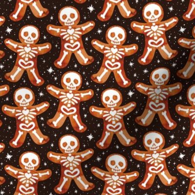 Gingerdead Men - Spooky Gingerbread Skeletons - Black