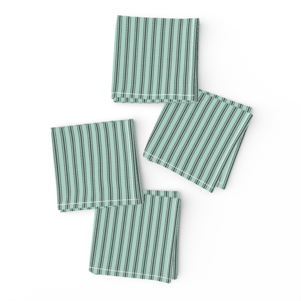 Pillow Ticking Stripe -  Seafoam Aqua 