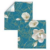 Southern Magnolias | Large | Cool Blue #007a99