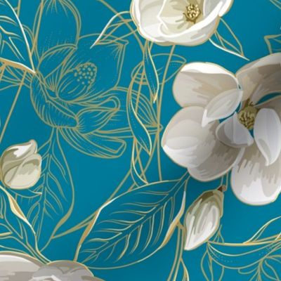Southern Magnolias | Cool Blue #007a99