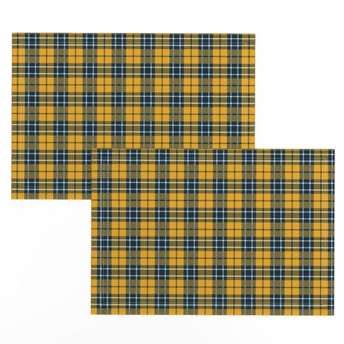 Small Golden Yellow Navy Plaid