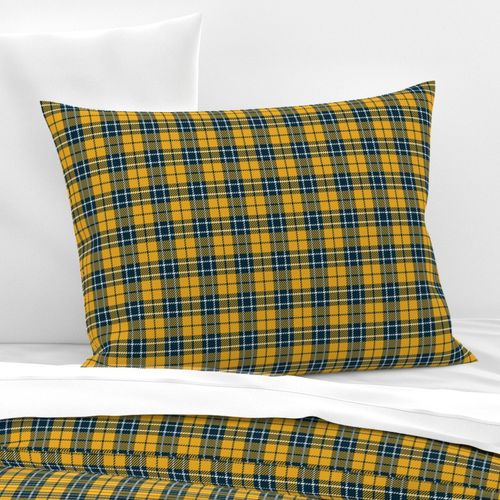 Small Golden Yellow Navy Plaid