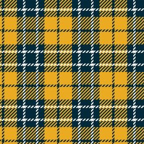 Small Golden Yellow Navy Plaid