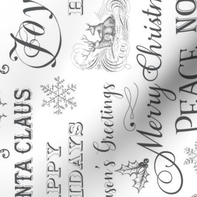Christmas Typography, Christmas Greetings, Christmas Sayings in white  rotated - medium scale