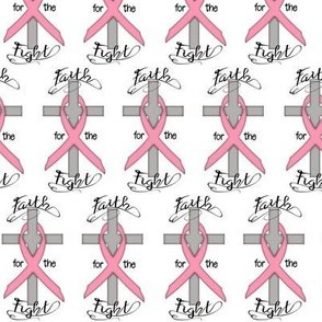 faith for the fight cross with ribbon pink