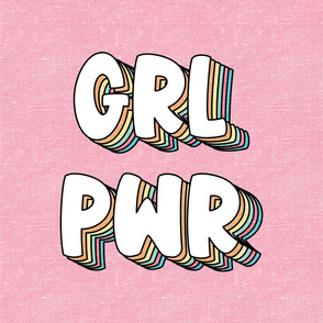 Girl Power 18 inch square