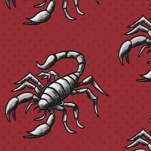 Scorpions on red – large