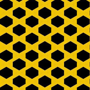 Black Quadrants on Grunge-Yellow