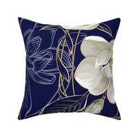 Southern Magnolias | Large | Navy #101647