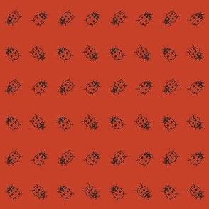 Red black ladybug pattern